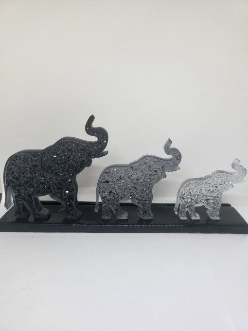 Eléphants sur socle (Led en option)