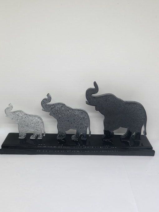 Eléphants sur socle (Led en option)